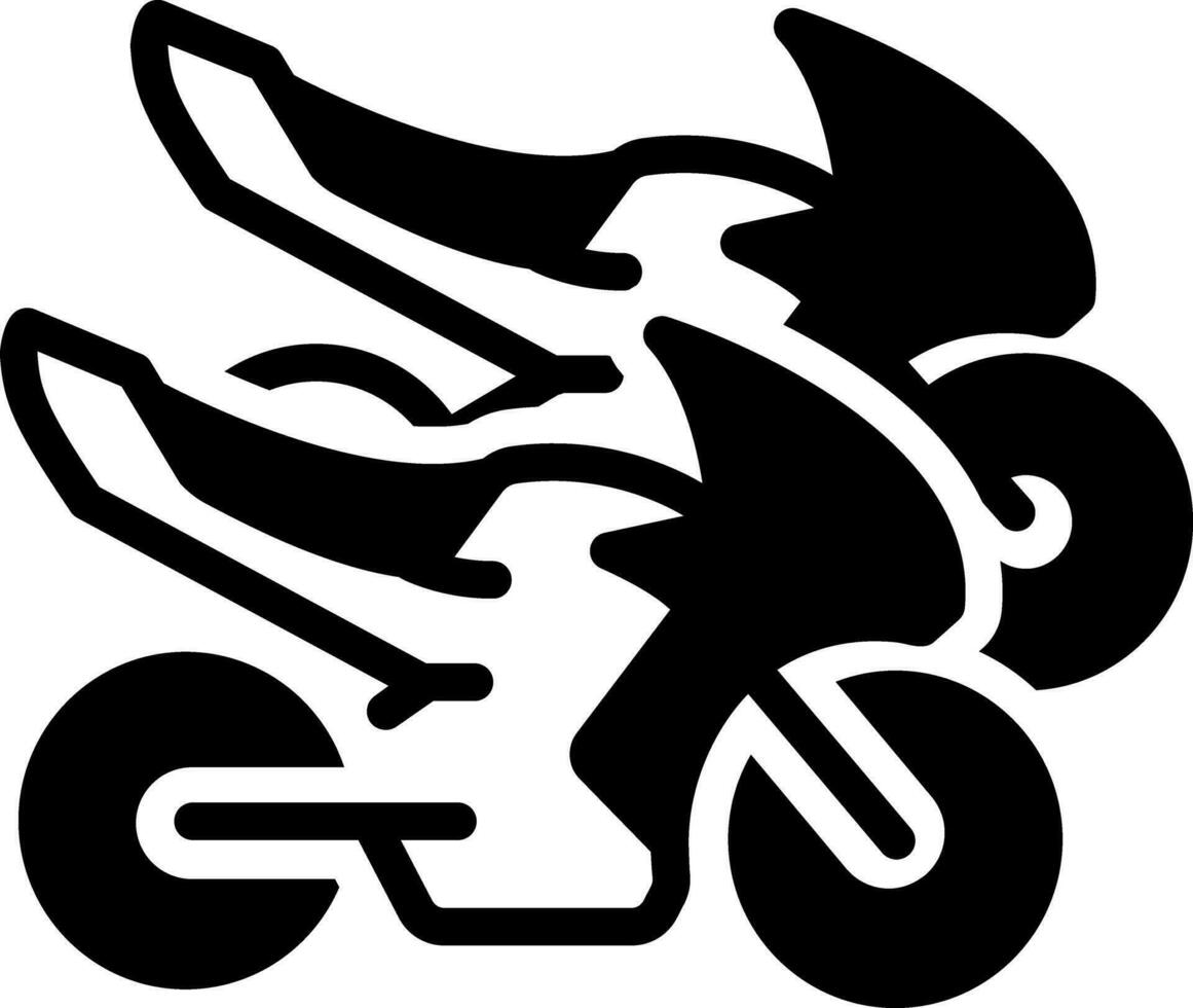 solide icône pour motocyclettes vecteur