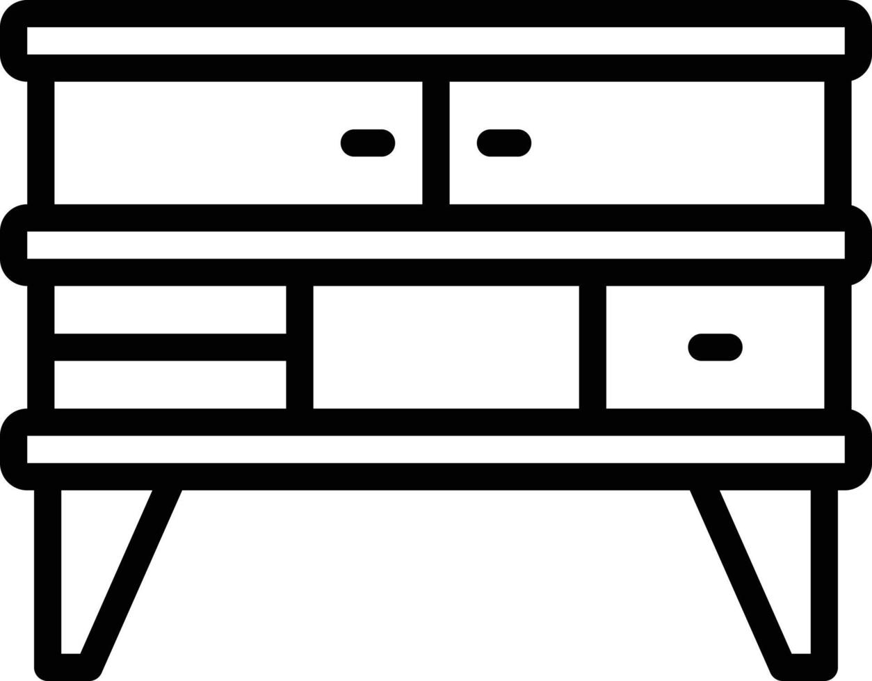 icône de ligne pour les meubles vecteur