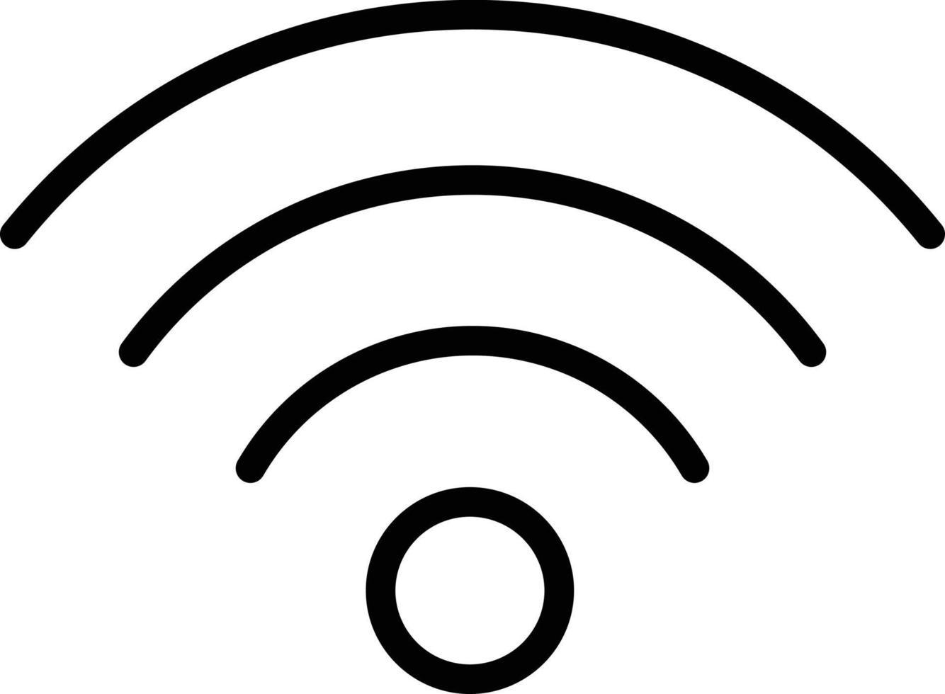 icône de ligne pour hotspot wifi vecteur