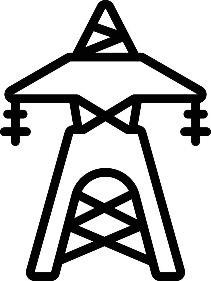 icône de ligne pour la tour de transmission vecteur