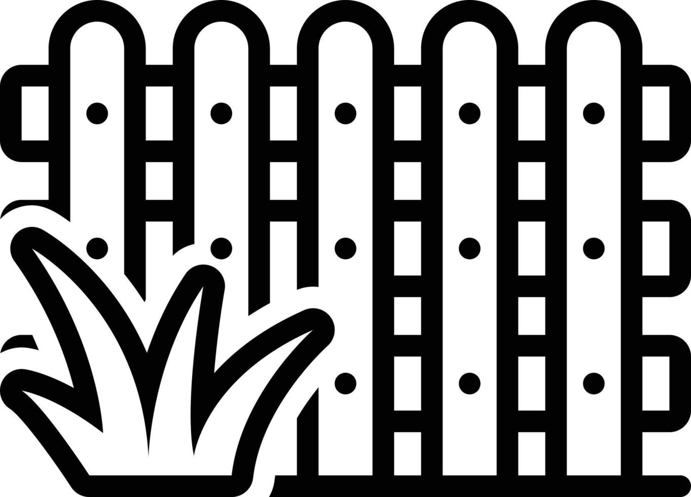icône de ligne pour clôture vecteur