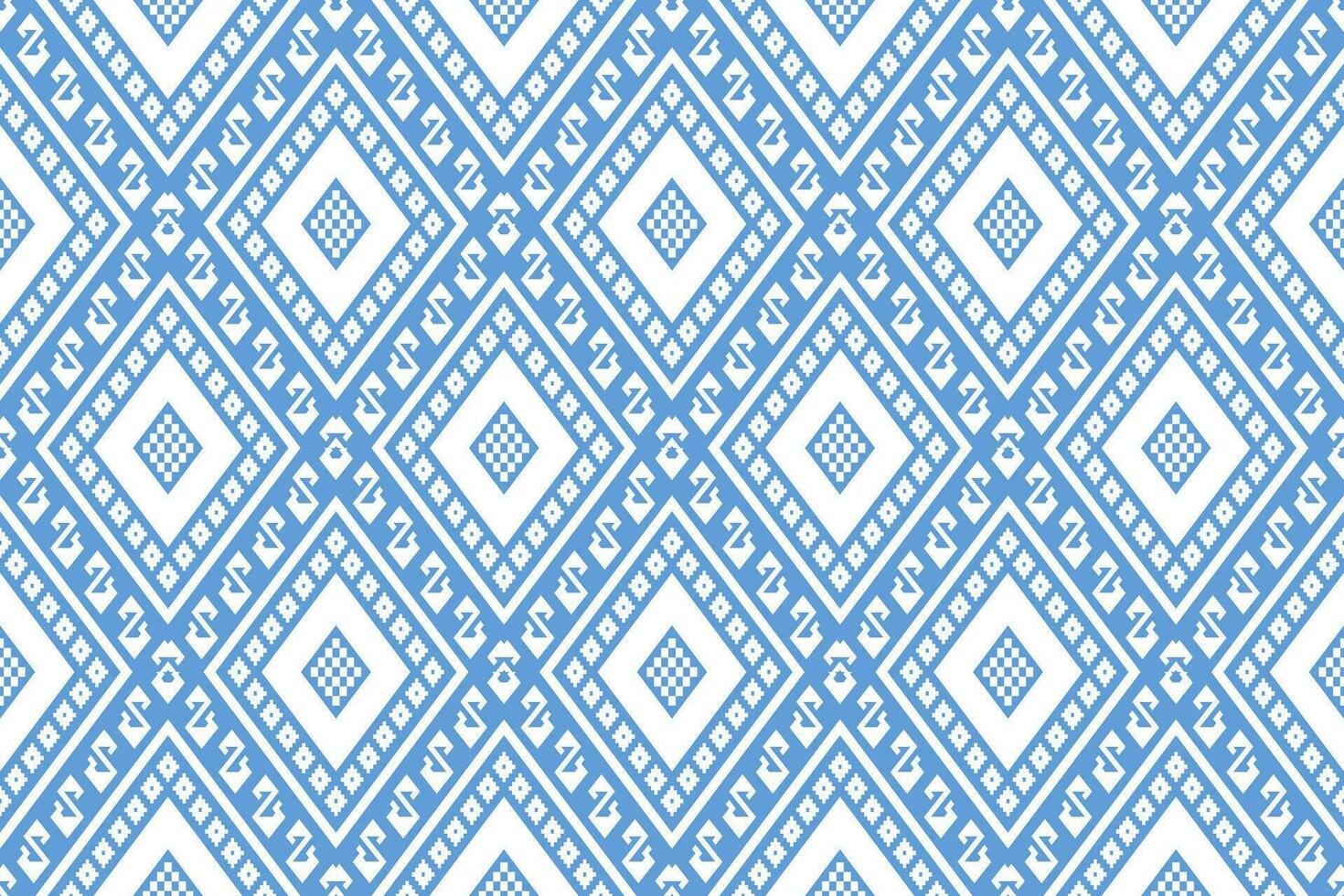 indigo marine bleu géométrique traditionnel ethnique modèle ikat sans couture modèle frontière abstrait conception pour en tissu impression tissu robe tapis rideaux et sarong aztèque africain Indien indonésien vecteur