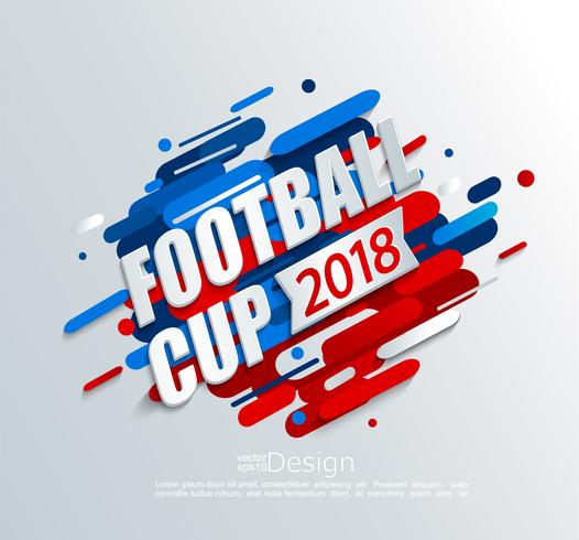 Illustration vectorielle pour une coupe de football 2018. vecteur