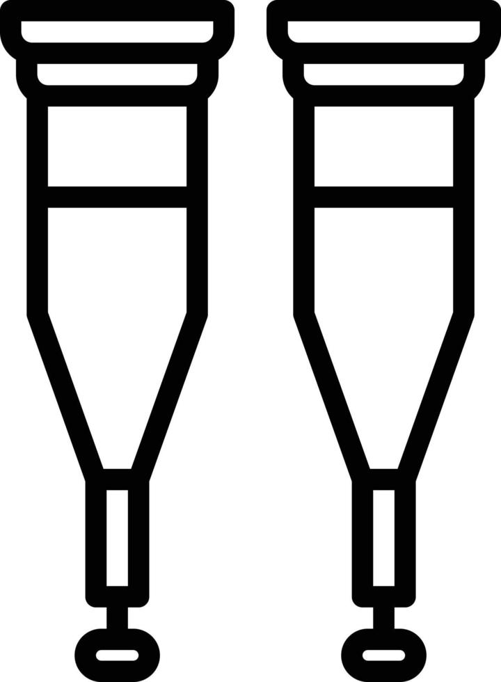 icône de ligne pour béquilles vecteur