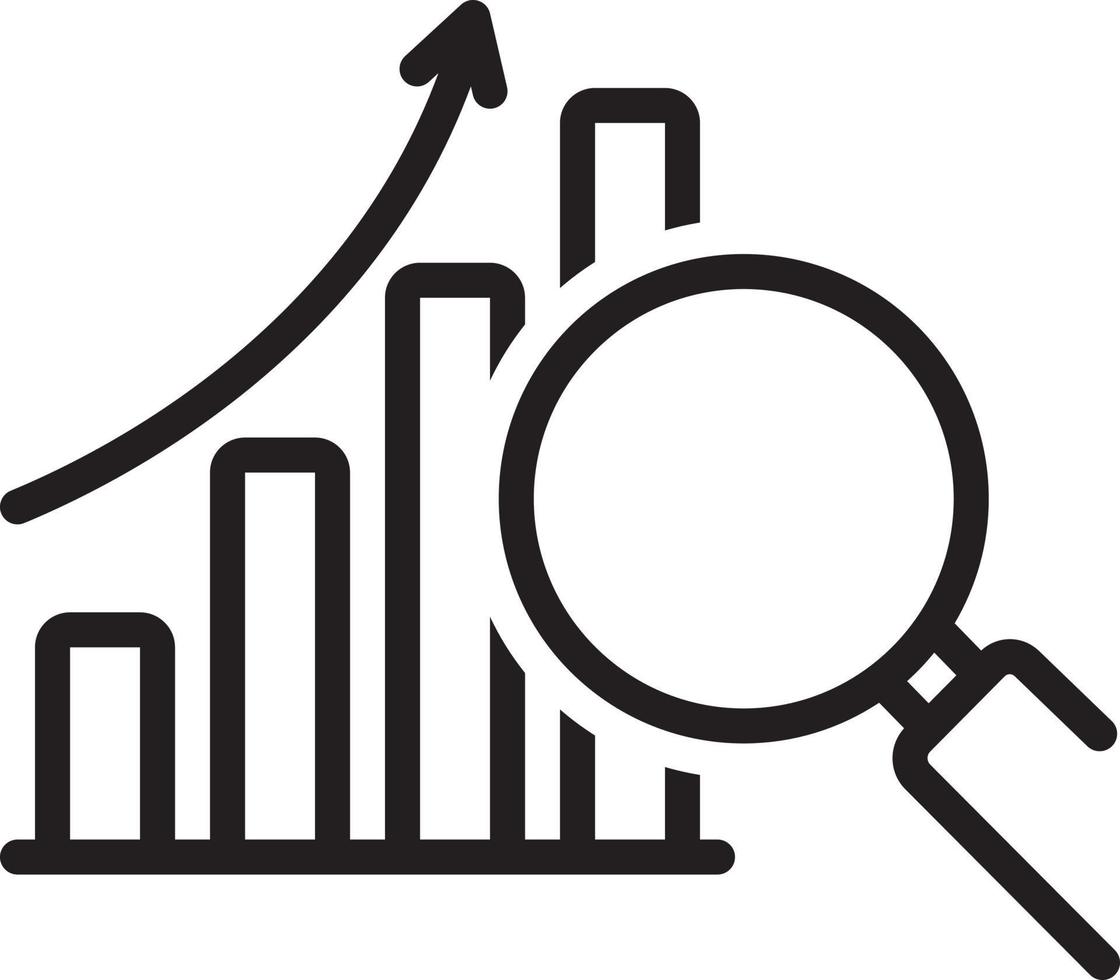 icône de ligne pour l'analyse des données vecteur