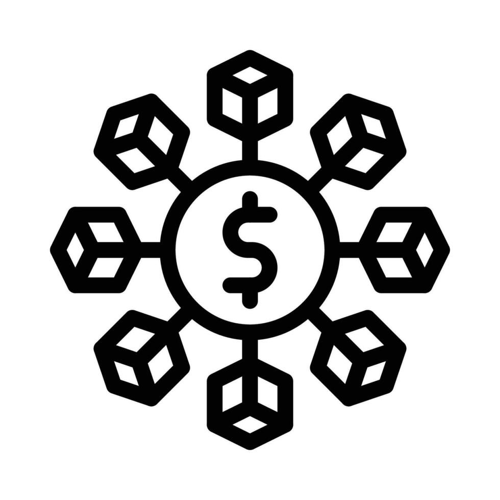 blockchain vecteur icône sur une blanc Contexte