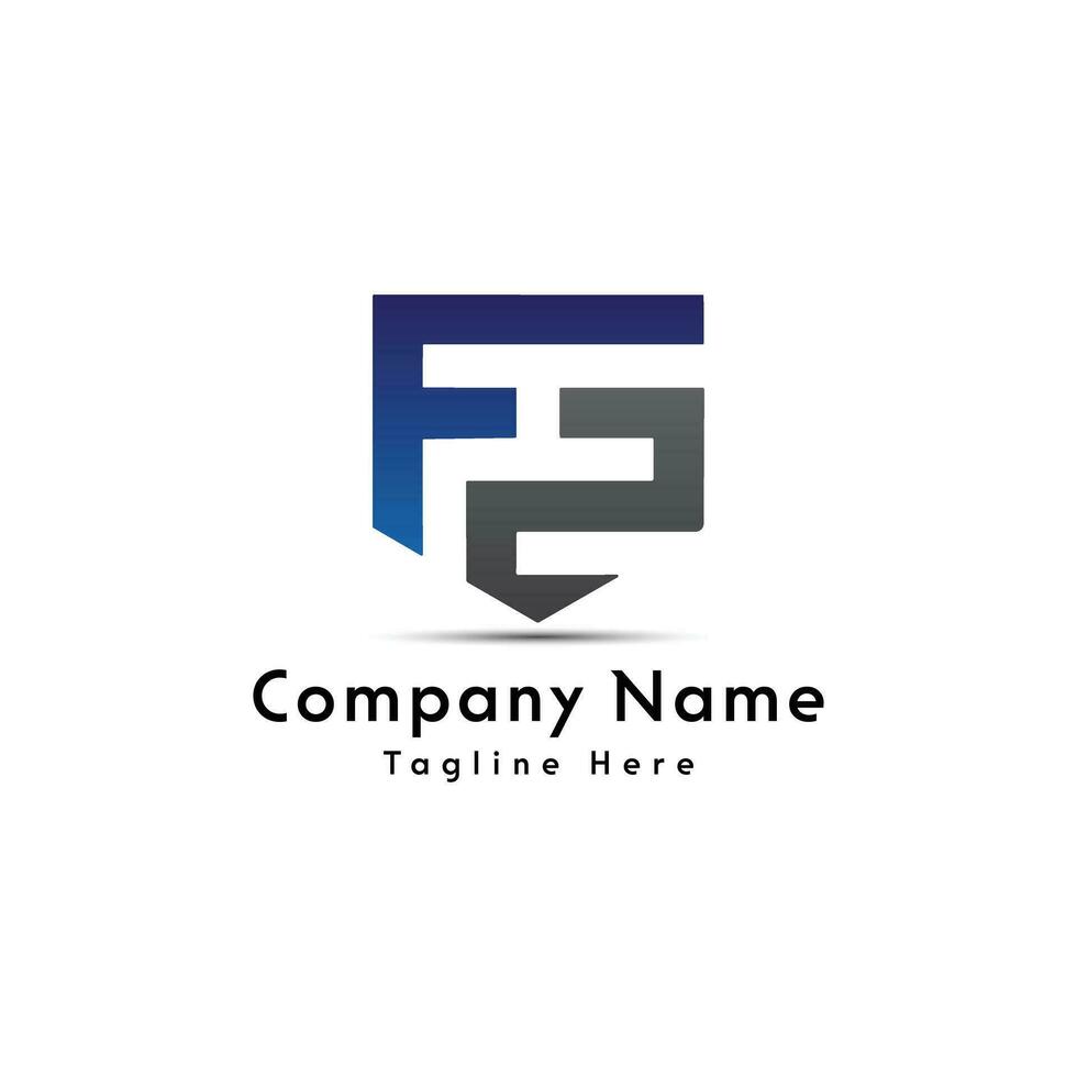 fz lettre logo conception icône vecteur