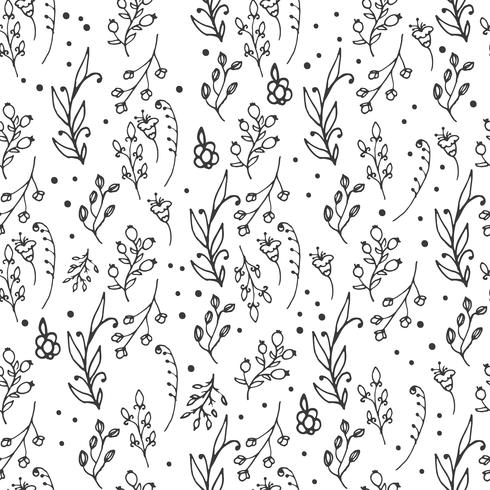 Floral pattern sans soudure. Imprimé d&#39;herbes et de fleurs sauvages. vecteur