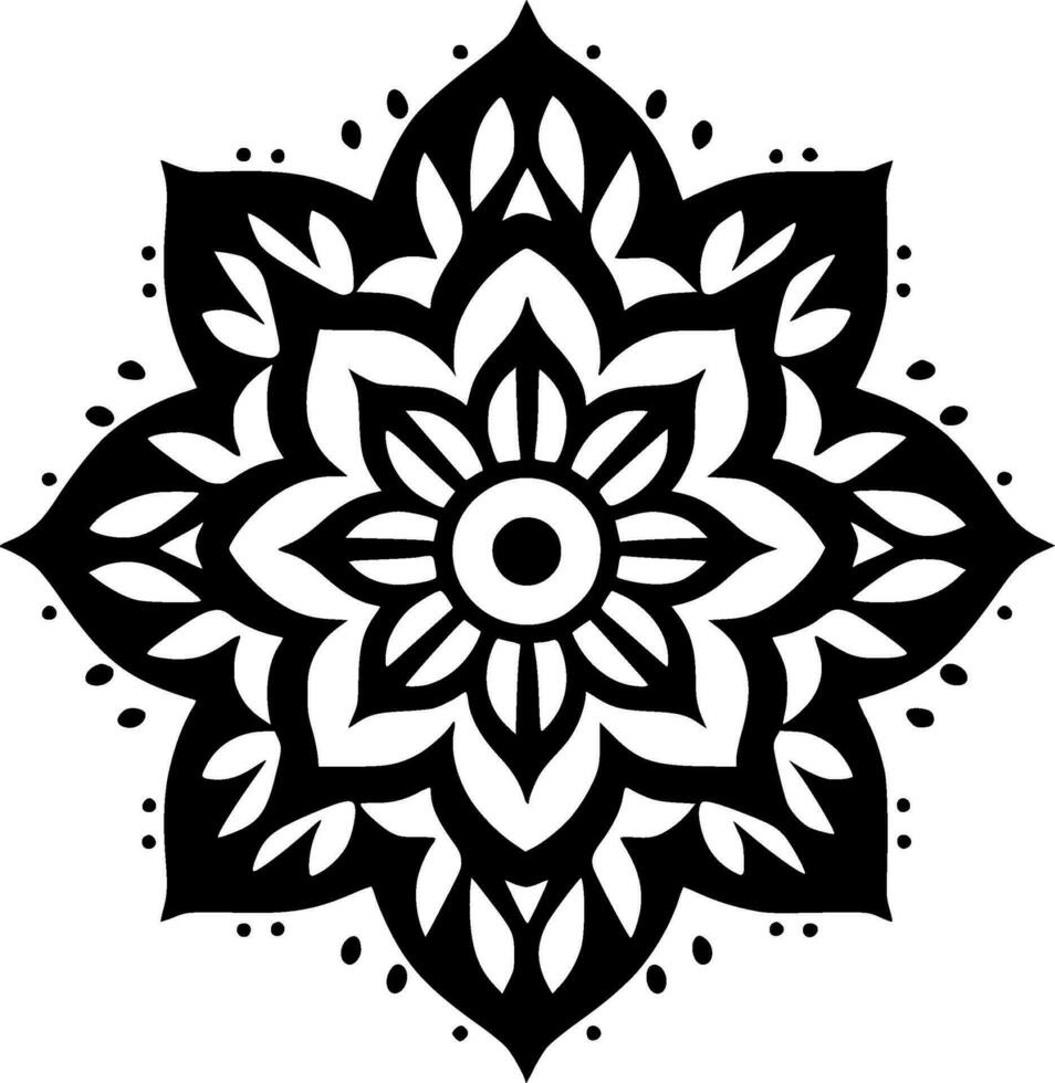 mandala, minimaliste et Facile silhouette - vecteur illustration