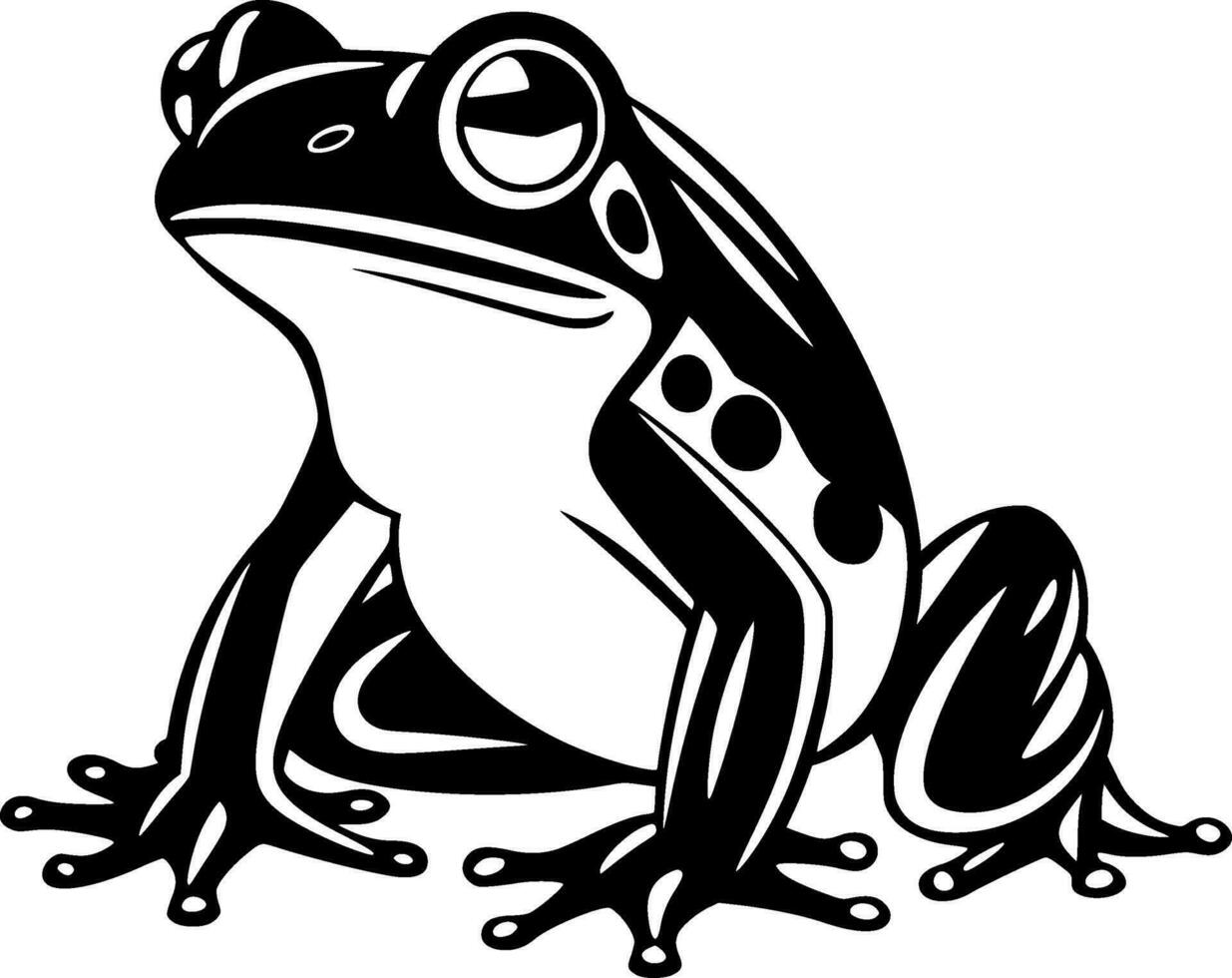 grenouille - minimaliste et plat logo - vecteur illustration