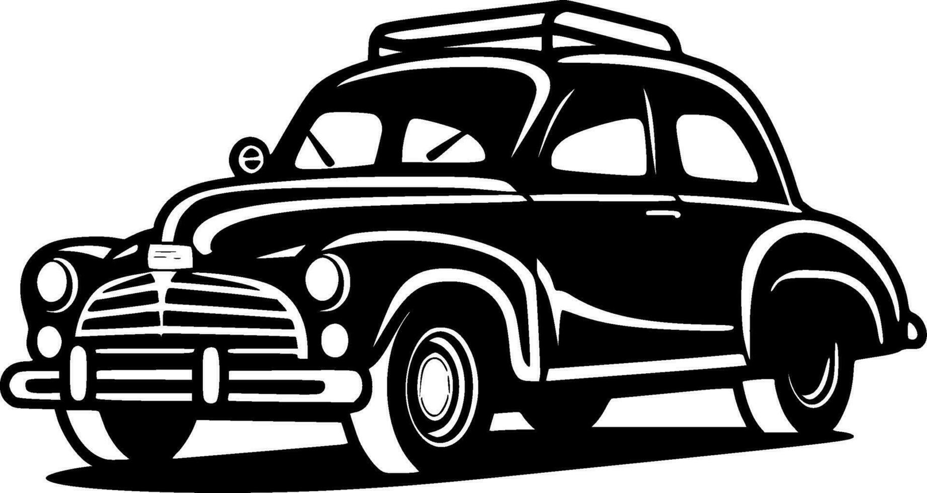 voiture, noir et blanc vecteur illustration