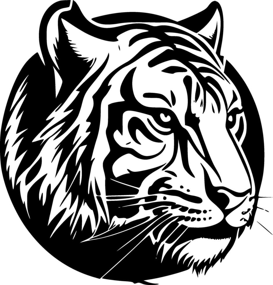 tigre - minimaliste et plat logo - vecteur illustration