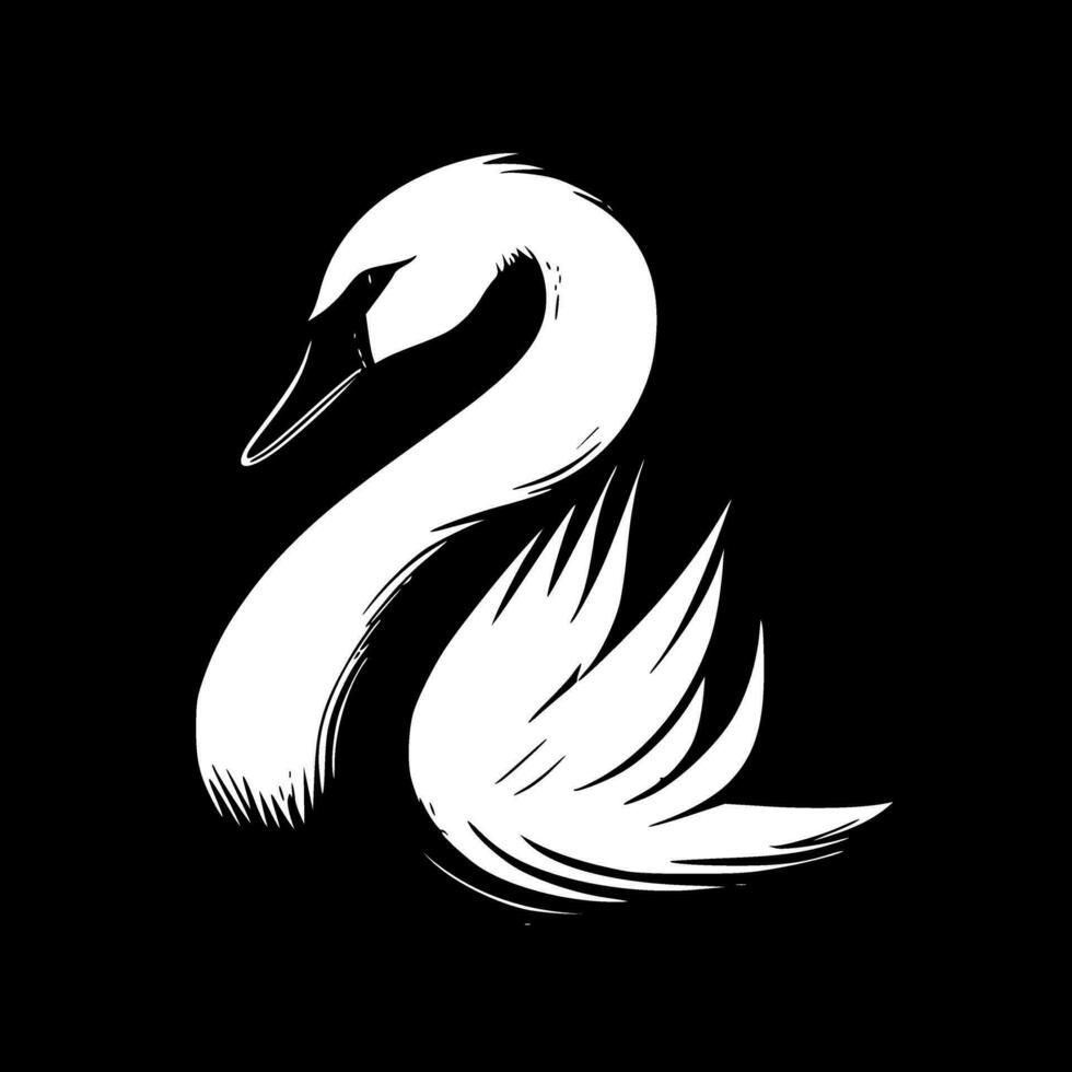 cygne, minimaliste et Facile silhouette - vecteur illustration