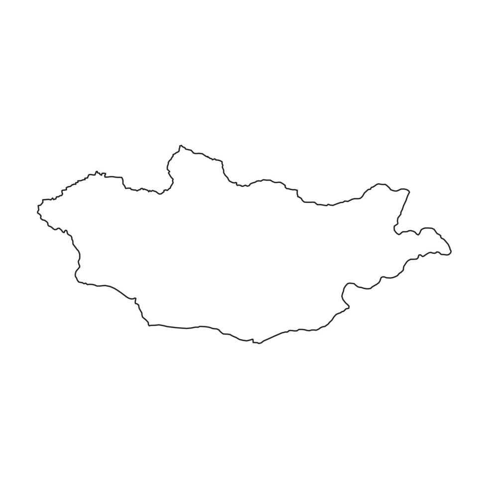 Vector illustration de la carte de la Mongolie sur fond blanc