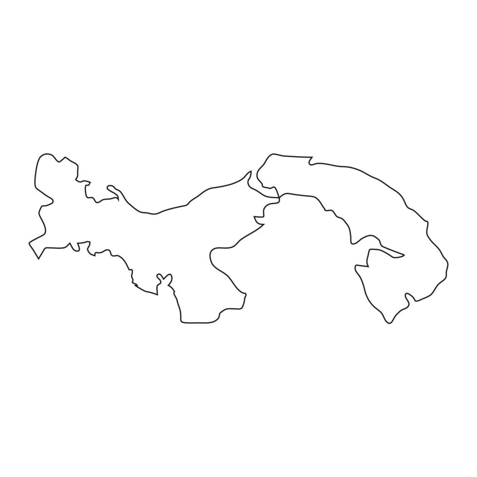 carte du Panama sur fond blanc vecteur