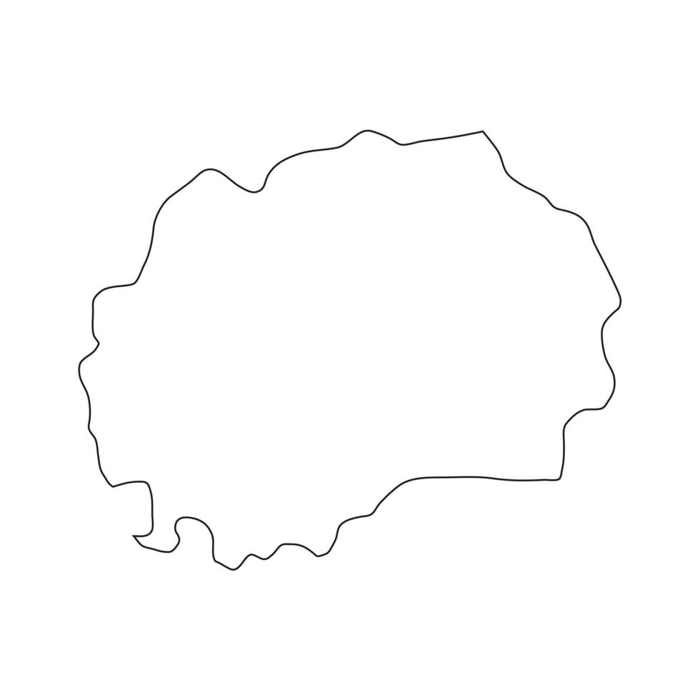 Vector illustration du noir de Macédoine sur fond blanc