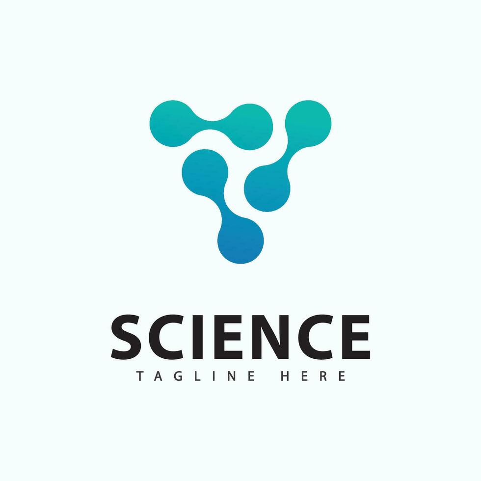 molécule logo icône modèle pour science marque identité. vecteur