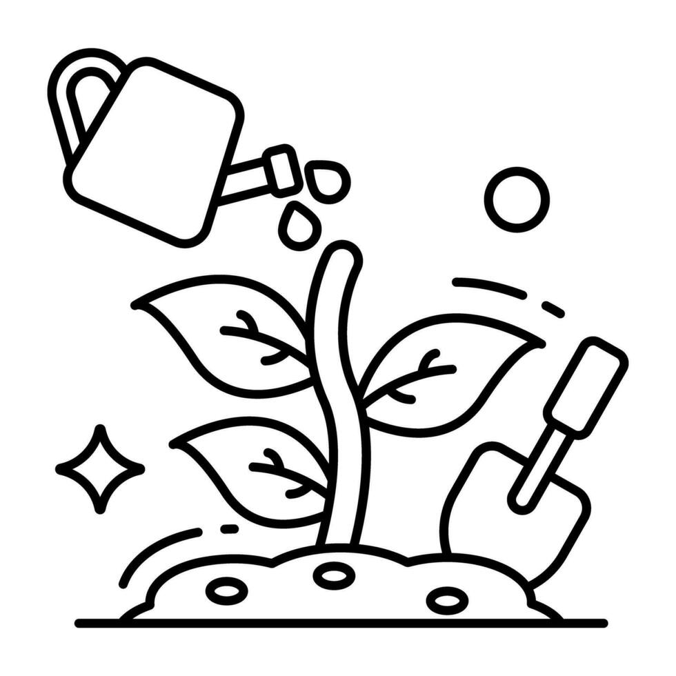 un icône conception de jardinage vecteur
