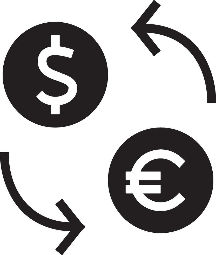 argent échange Paiement icône symbole vecteur image. illustration de le dollar devise pièce de monnaie graphique conception image