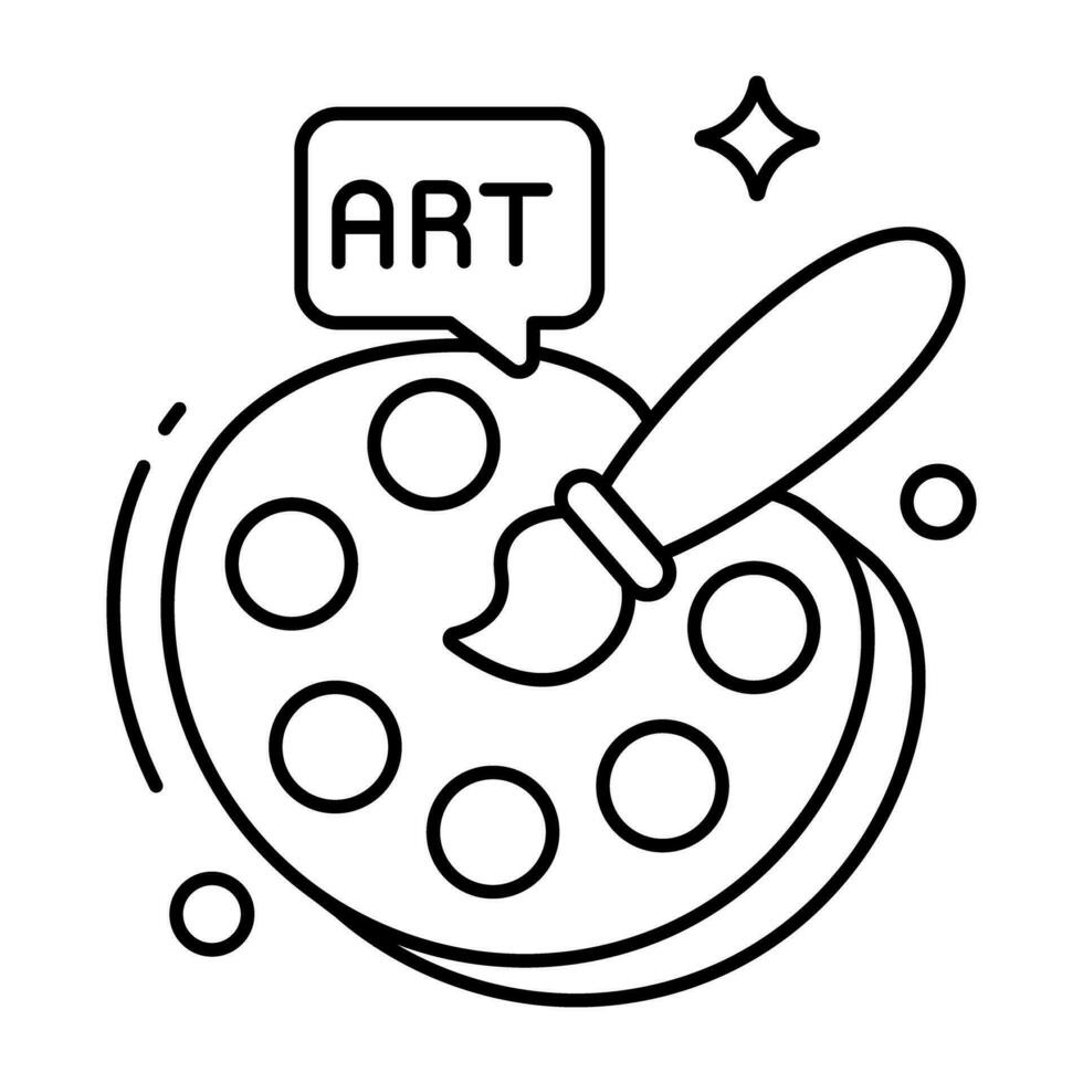 conception de vecteur à la mode de la palette de peinture