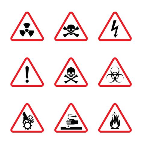 Bandes et signaux d&#39;avertissement de vecteur. vecteur