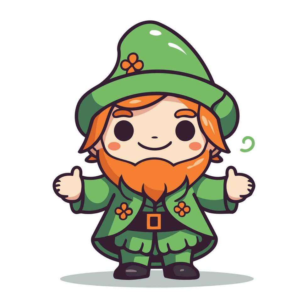 lutin mignonne dessin animé personnage vecteur illustration.