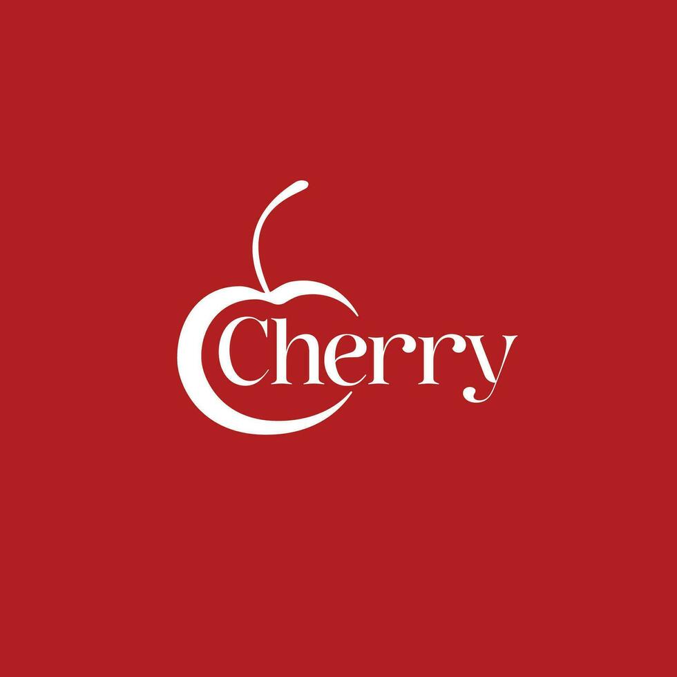 cerise fruit logo vecteur