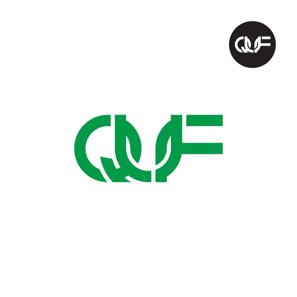 lettre quf monogramme logo conception vecteur