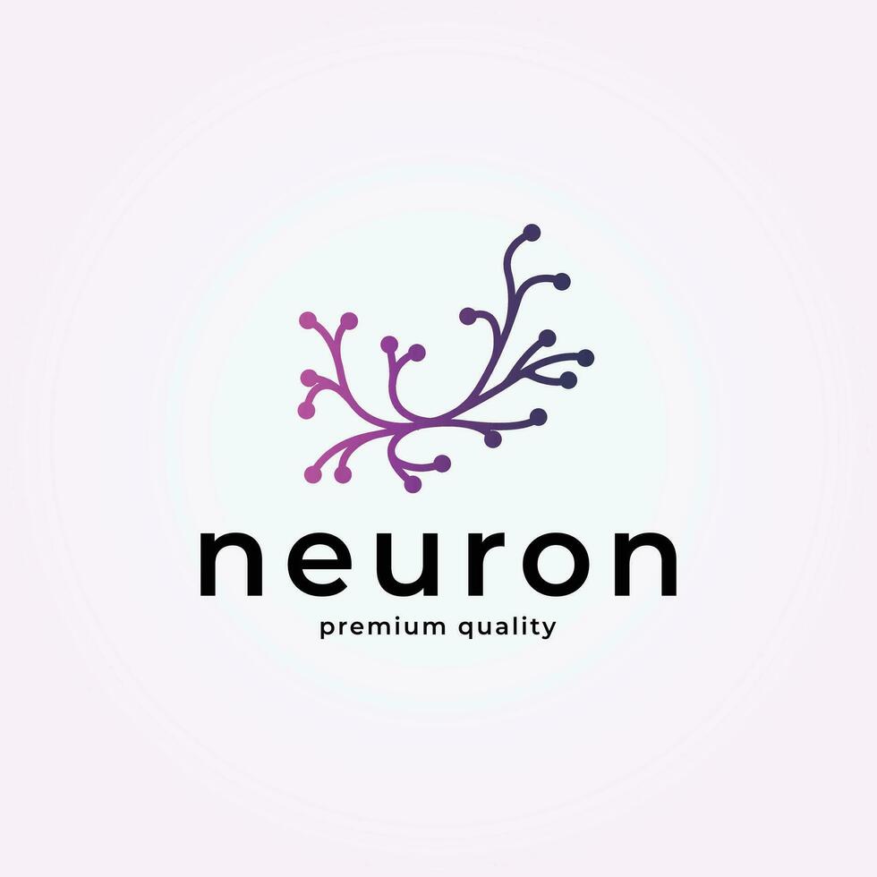 abstrait neurone logo pour médical idée conception, cerveau icône illustration vecteur
