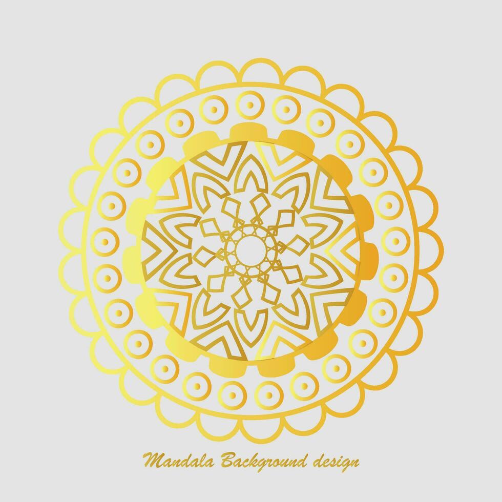 minimaliste spiritualité Inde, Islam mandala or arrière-plans. mariage mandala ornement brillant rond luxe couverture pour imprimer. floral texturé. vecteur