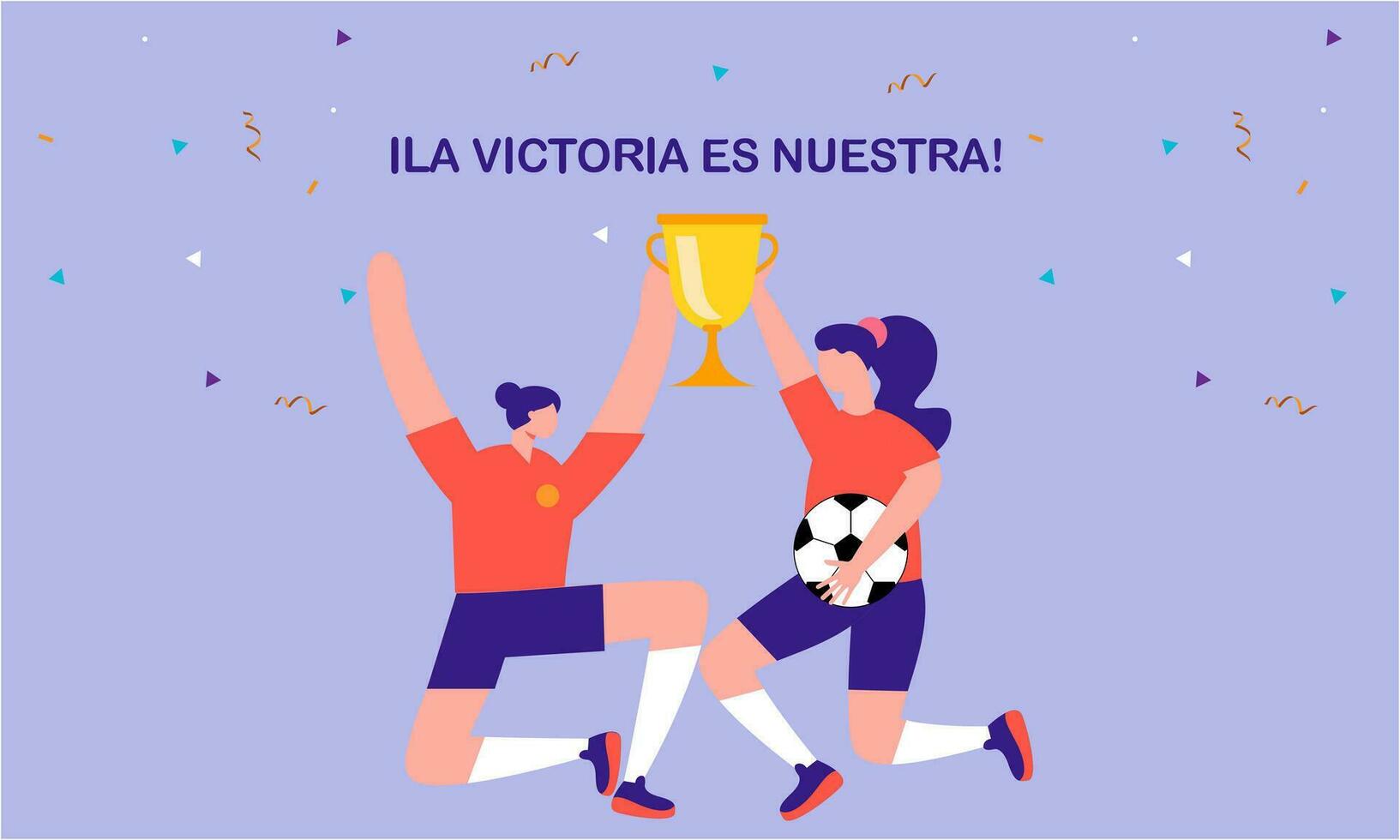 la victoire pour le Espagnol femmes s nationale Football équipe vecteur