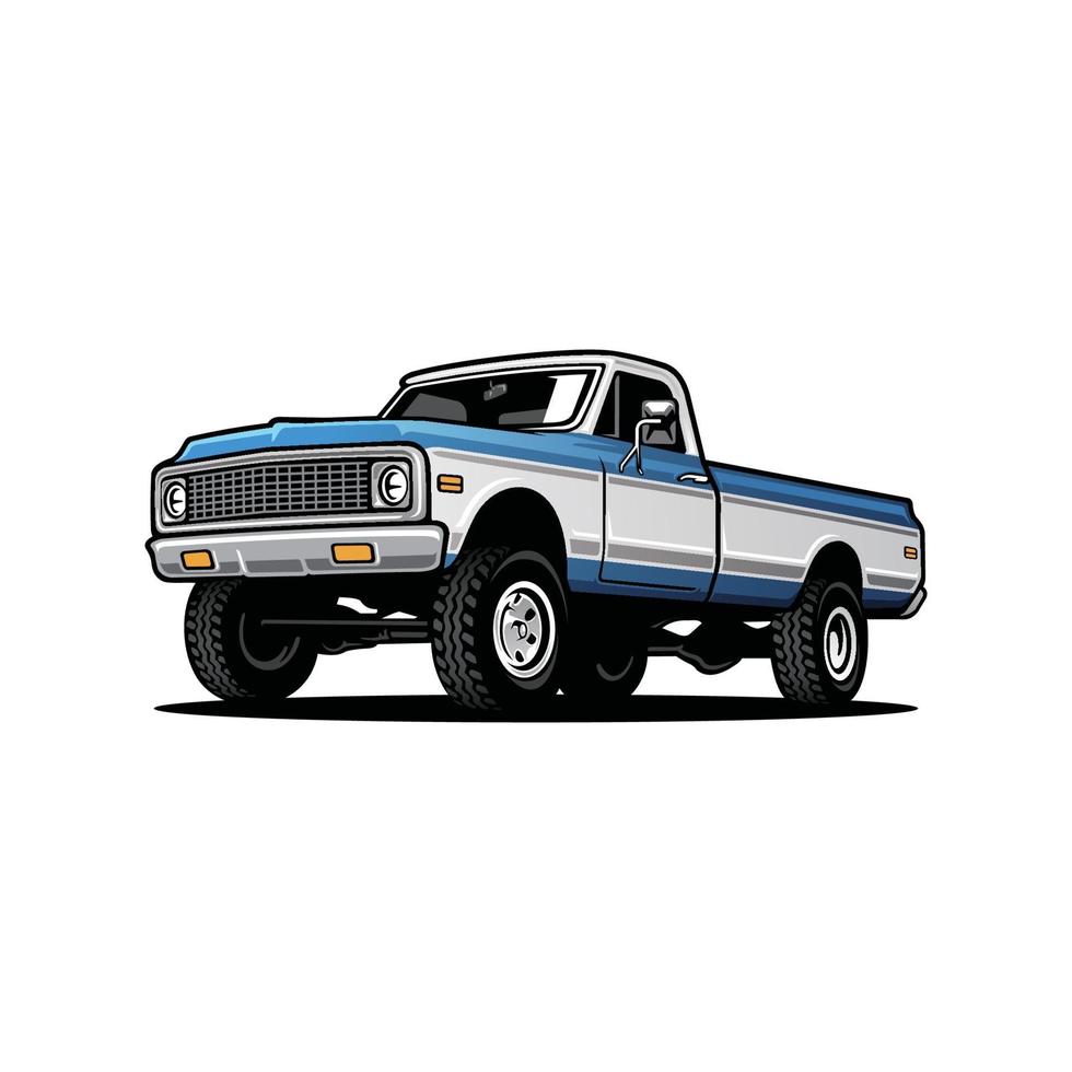 vecteur isolé de camion rétro américain, bon pour l'illustration ou le logo