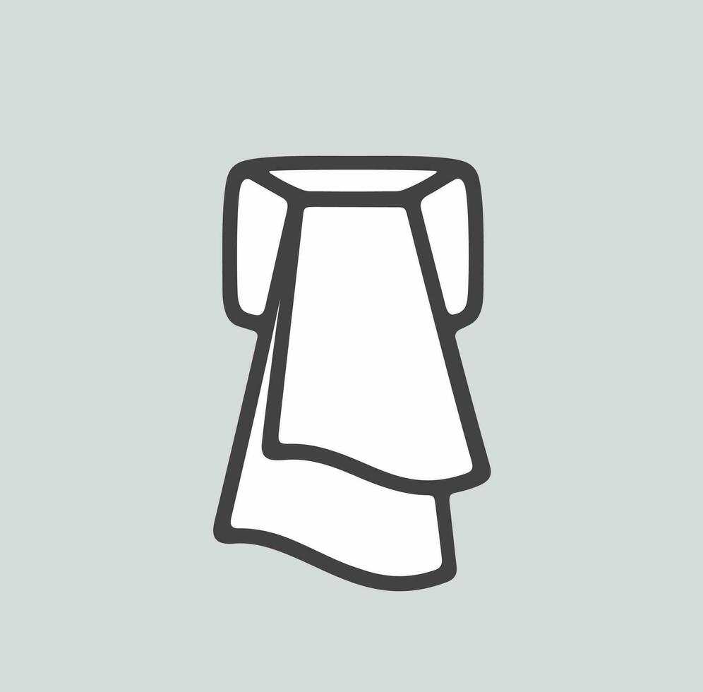 tricoté écharpe ligne icône sur une Contexte. vecteur illustration.