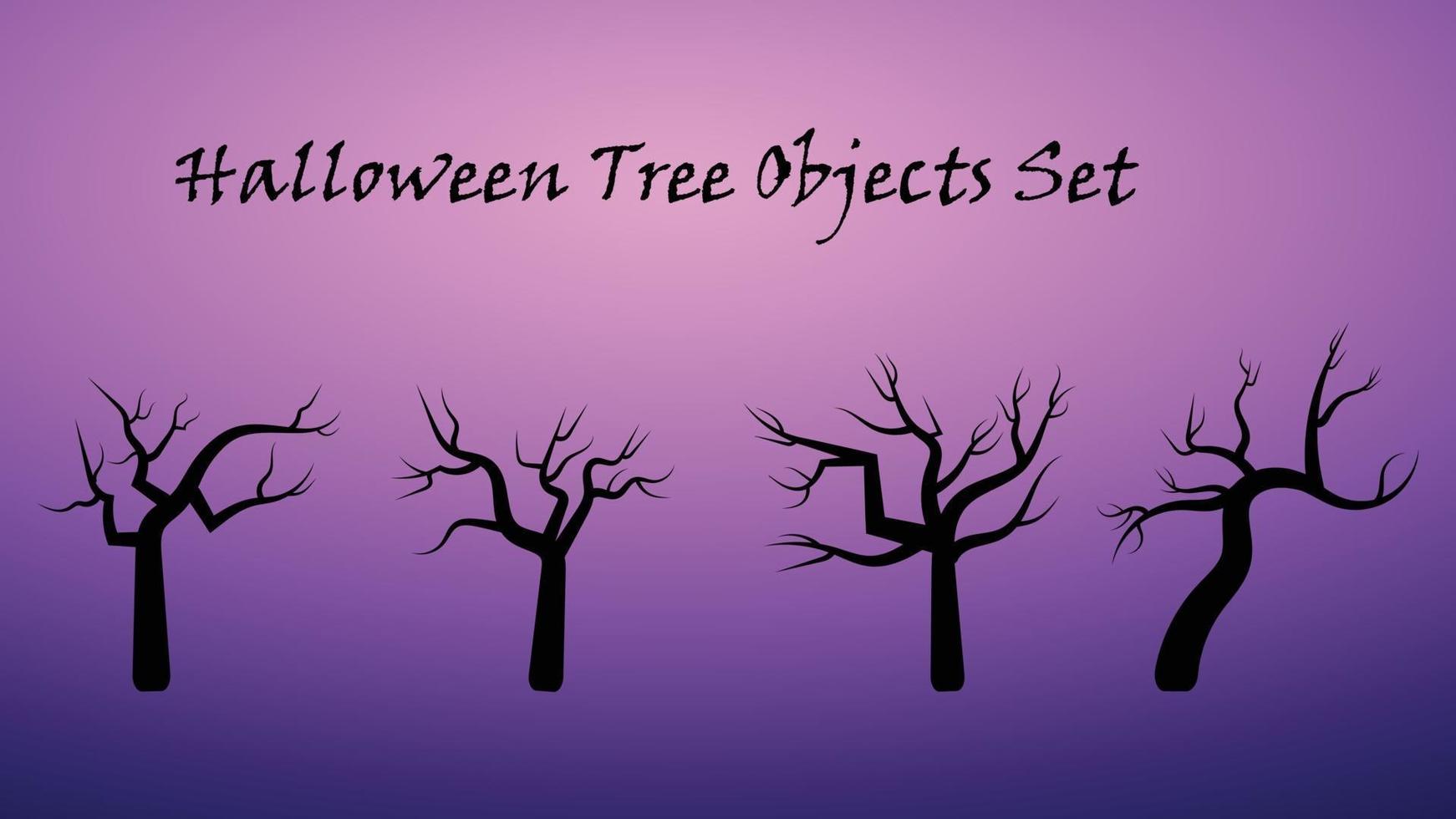 objets vectoriels - arbre d'halloween pour votre projet - eps 10 vecteur