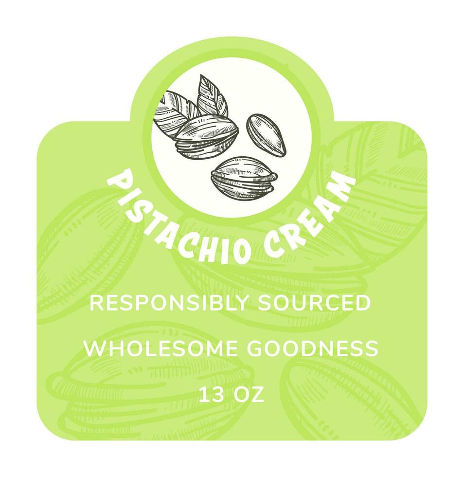 pistache crème, responsable source la bonté vecteur