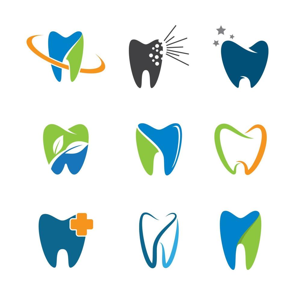 images de logo de soins dentaires vecteur