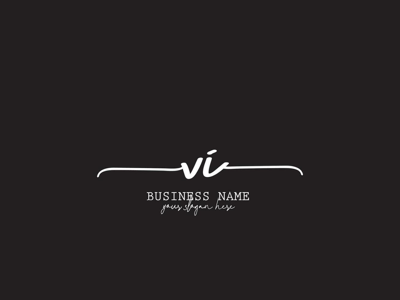 Signature vi mode logo icône, luxe vi iv logo lettre conception pour magasin vecteur