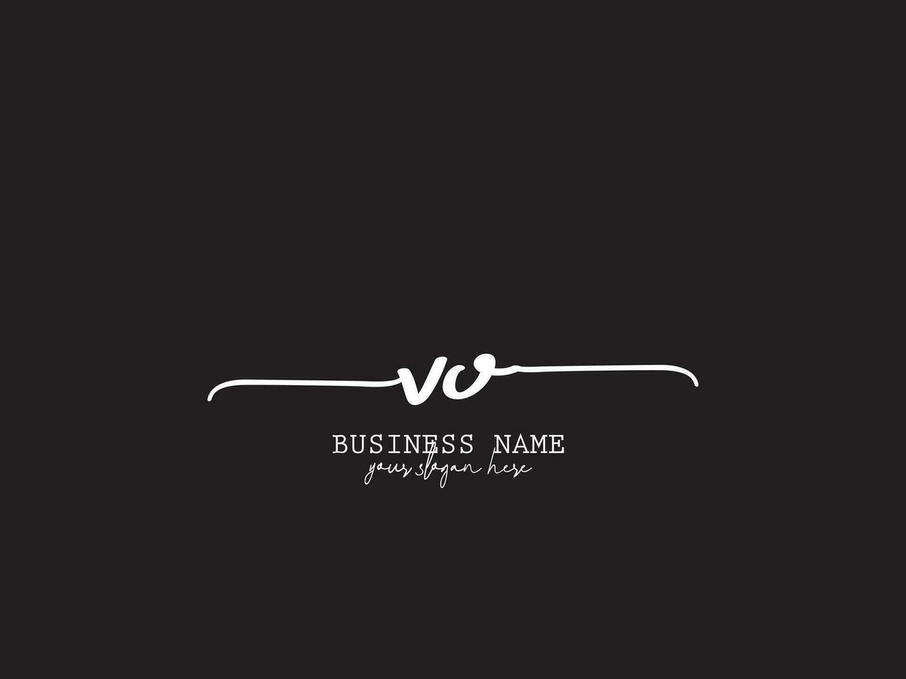 Signature vo mode logo icône, luxe vo ov logo lettre conception pour magasin vecteur