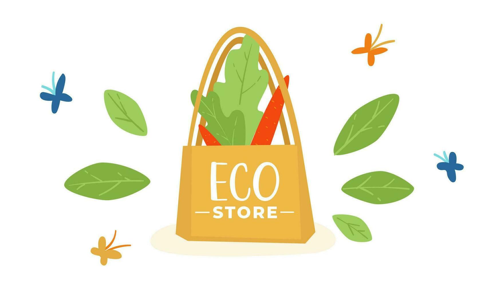 éco boutique avec Naturel plante basé des produits vecteur