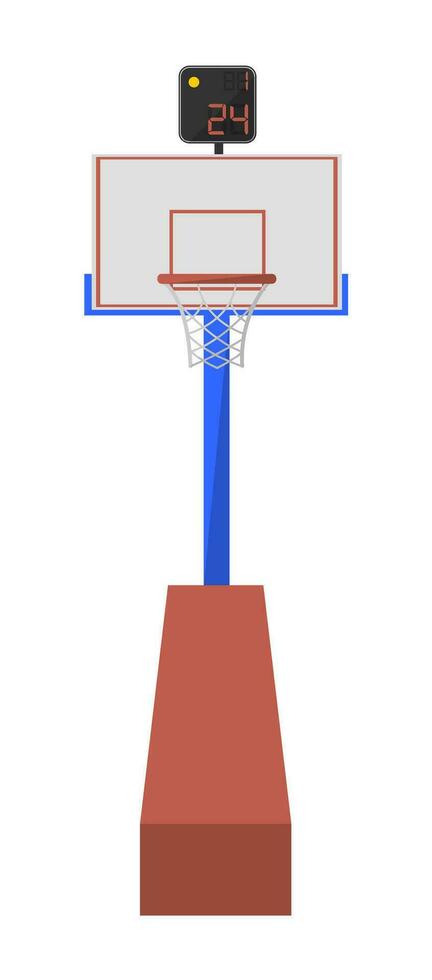 panneau de basketball jeu, cerceau et notes vecteur