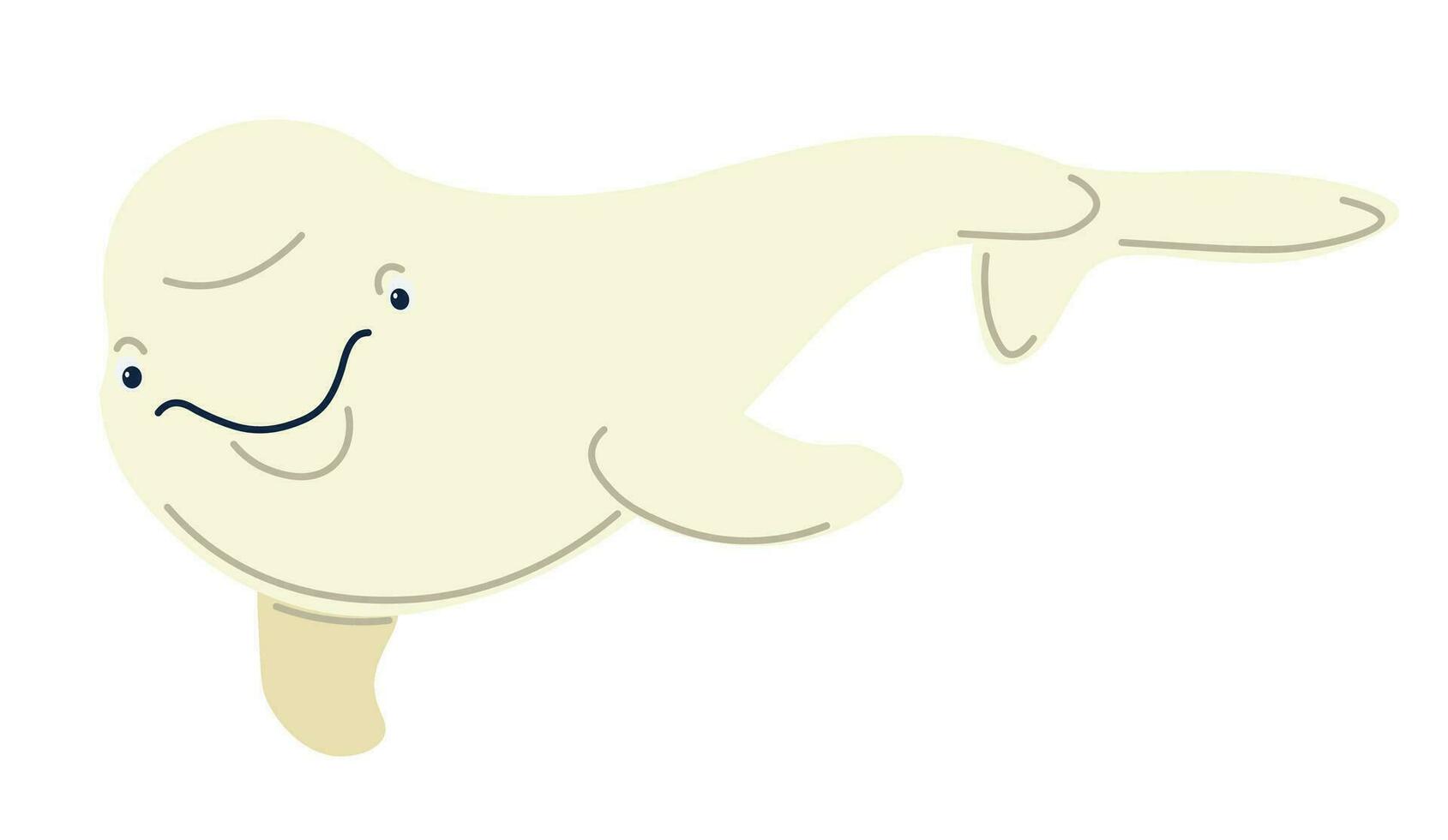 souriant dauphin personnage, mer Marin créature vecteur