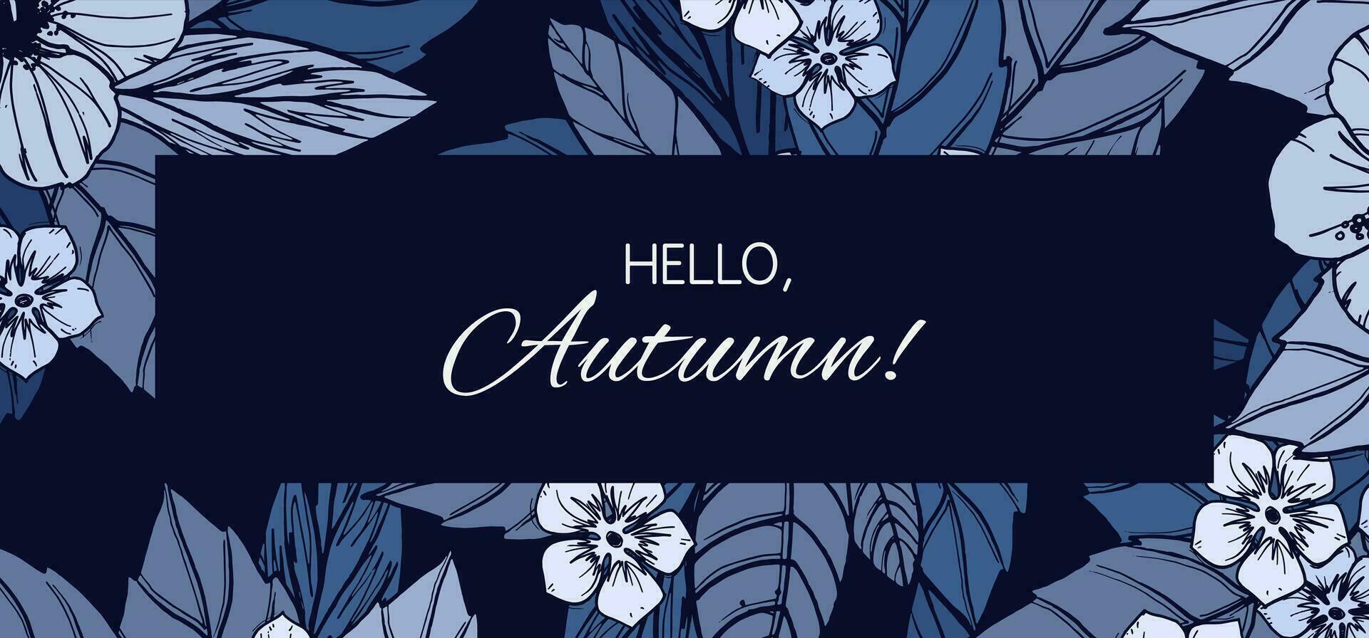 l'automne floral carte, bannière ou affiche conception vecteur