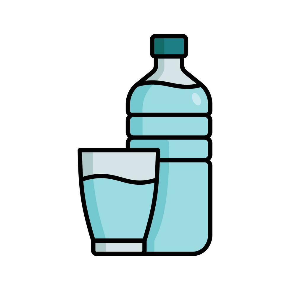 l'eau bouteille icône vecteur conception modèle Facile et nettoyer