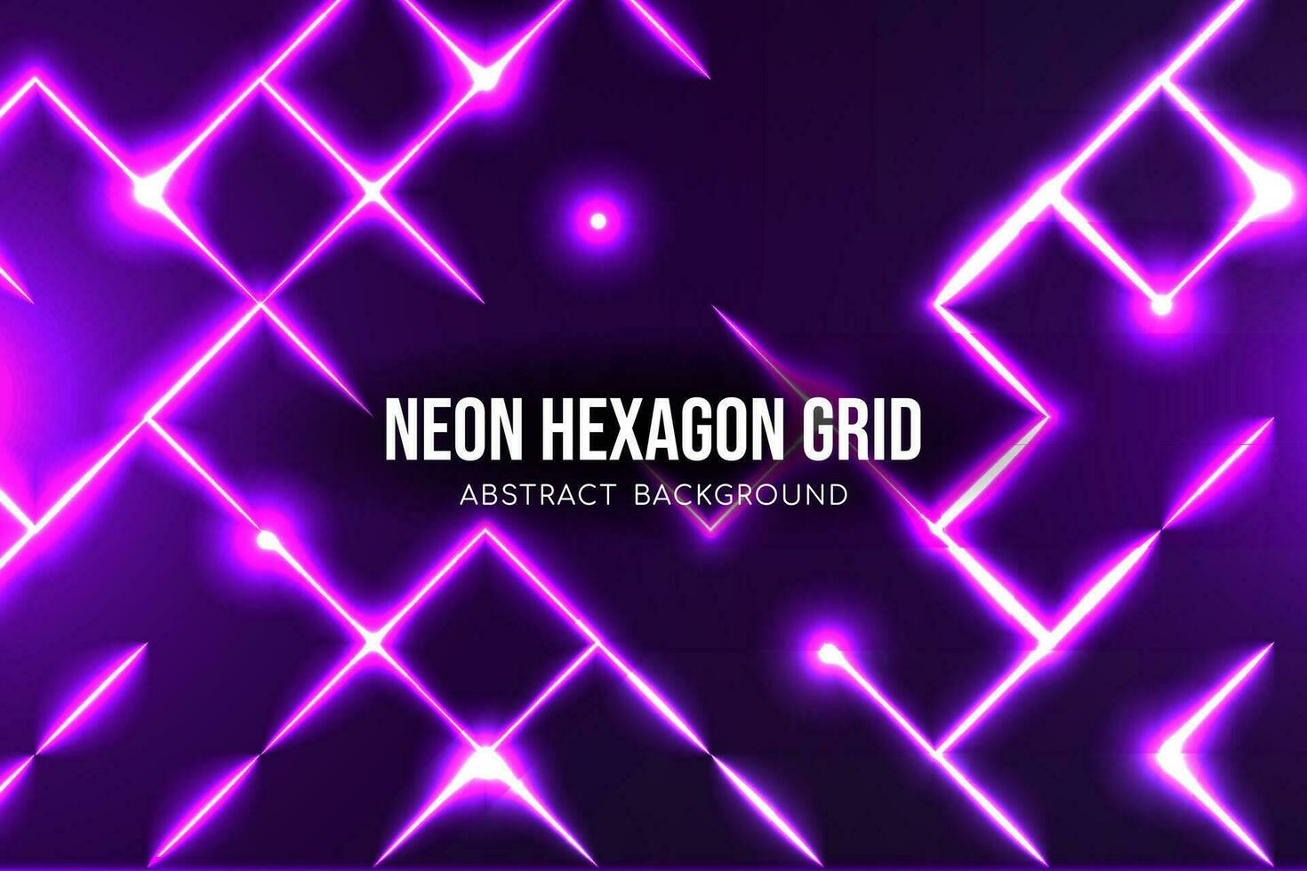abstrait Contexte hexagone néon lumière la grille vecteur