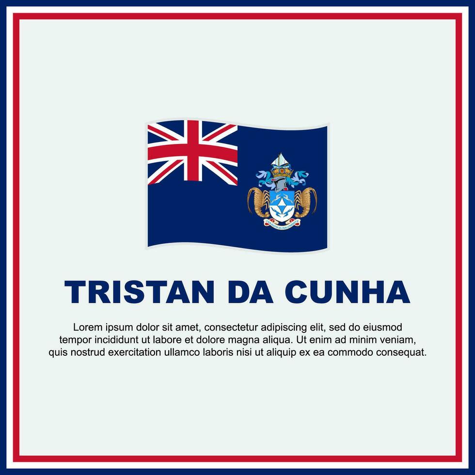 Tristan da cunha drapeau Contexte conception modèle. Tristan da cunha indépendance journée bannière social médias poste. Tristan da cunha bannière vecteur