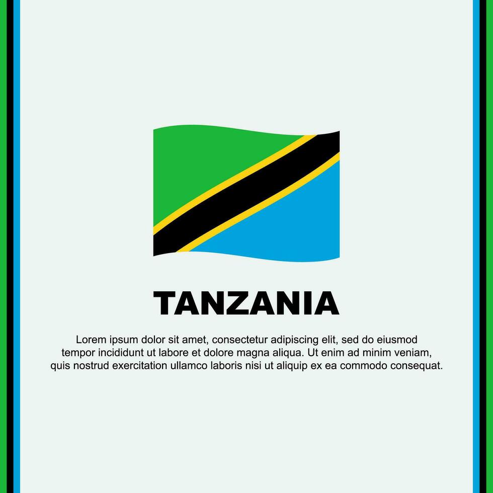 Tanzanie drapeau Contexte conception modèle. Tanzanie indépendance journée bannière social médias poste. Tanzanie dessin animé vecteur