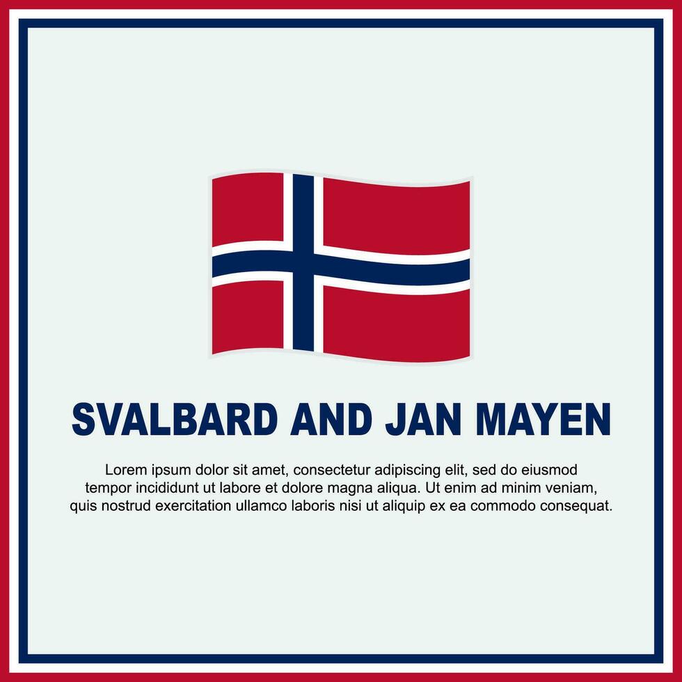 svalbard et Jan mayen drapeau Contexte conception modèle. svalbard et Jan mayen indépendance journée bannière social médias poste. bannière vecteur