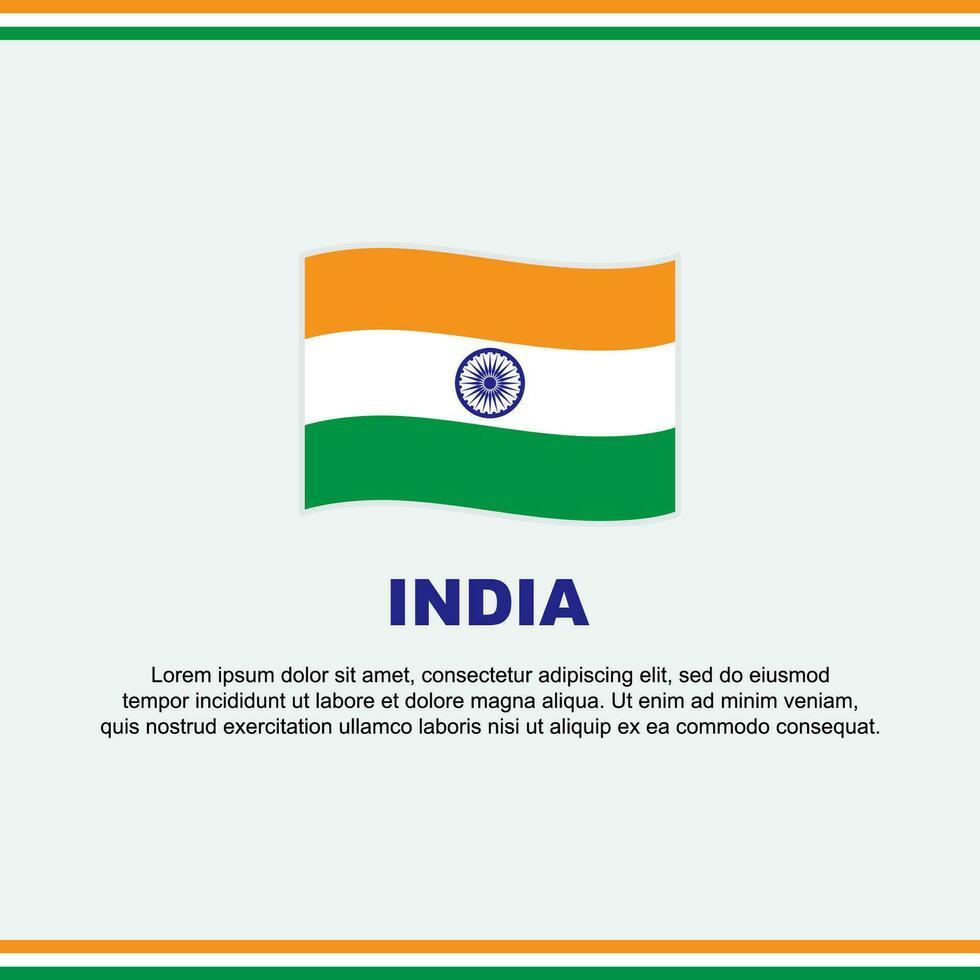 Inde drapeau Contexte conception modèle. Inde indépendance journée bannière social médias poste. Inde conception vecteur