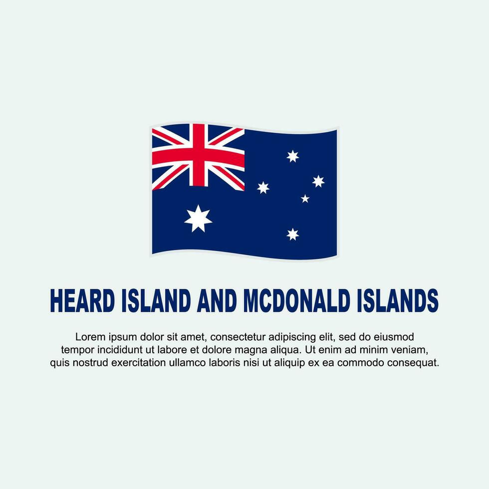entendu île et mcdonald îles drapeau Contexte conception modèle. bannière social médias poste. indépendance journée vecteur