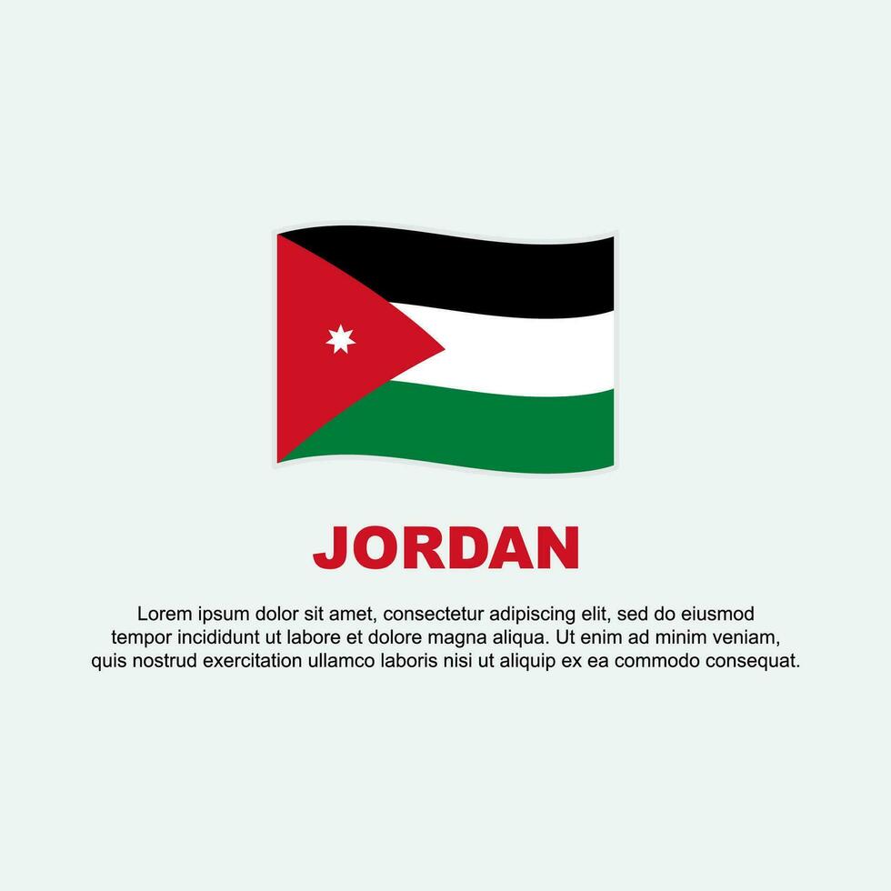 Jordan drapeau Contexte conception modèle. Jordan indépendance journée bannière social médias poste. Jordan Contexte vecteur